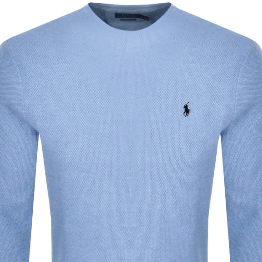Alternative Image for ProductRalph Lauren Long Sleeved Crew Neck T Shirt Blue2